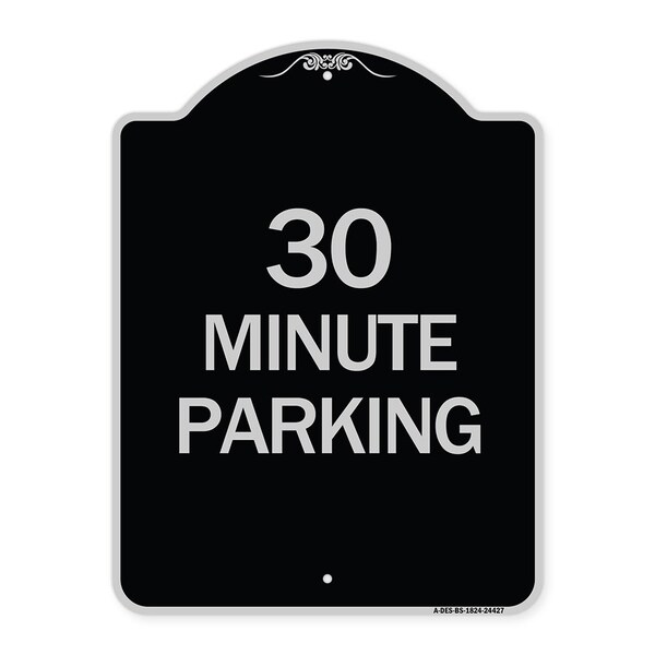 30 Minute Parking Heavy-Gauge Aluminum Architectural Sign, 24" x 18", BS-1824-24427